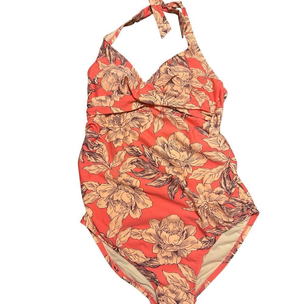 Isabel Maternity 1 Piece Swim Suit Size M Floral